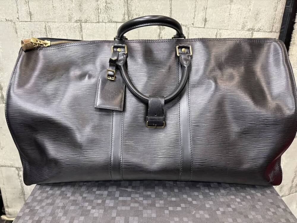 Louis Vuitton Epi Keepall Boston Bag Travel Black